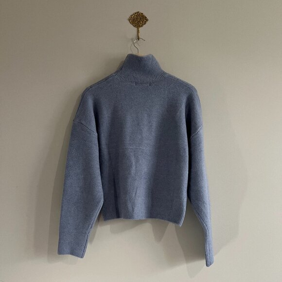 NWT Truth Oversized Mock Neck Sweater Women’s Medium – Blue Cozy Soft Pullover - Picture 2 of 10